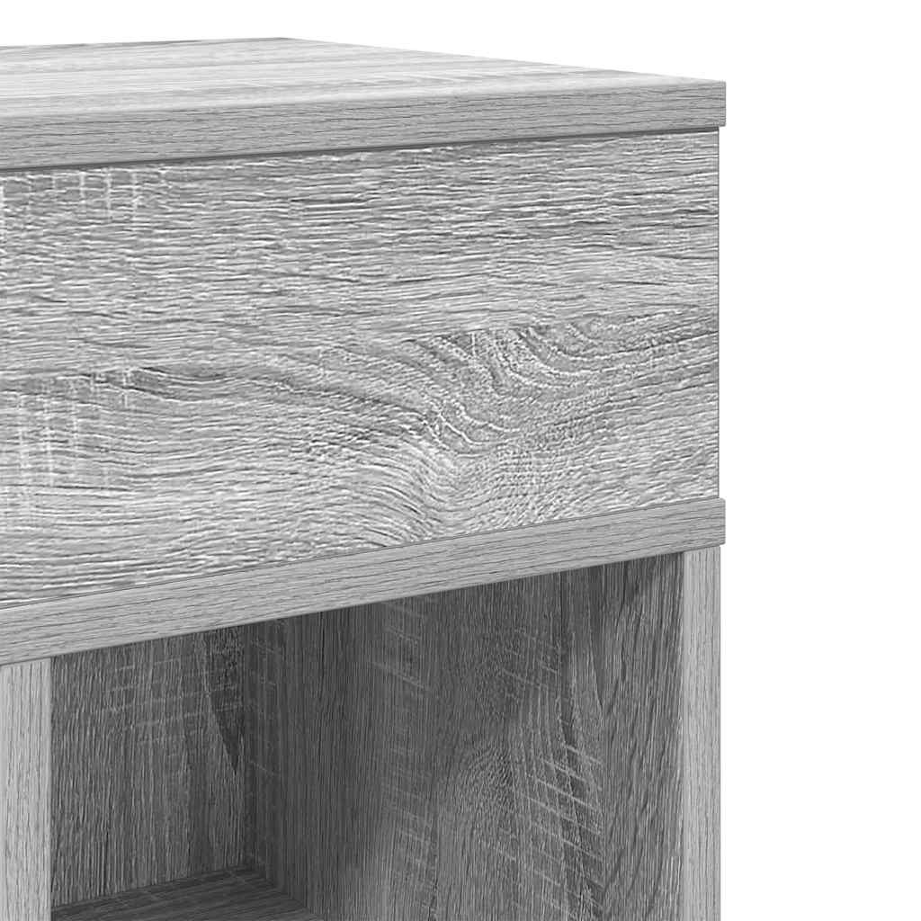 Bedside Cabinets 2 pcs with Drawer Grey Sonoma 25x31x66 cm