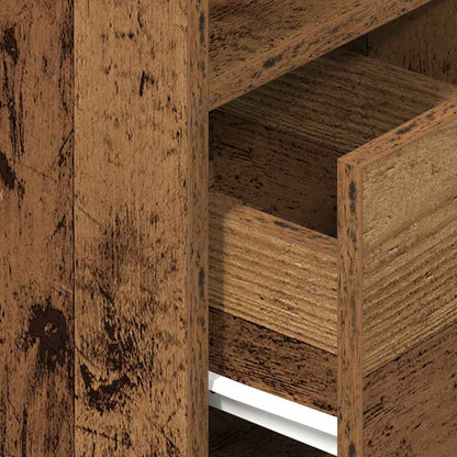Bedside Cabinet with Drawer Old Wood 25x31x66 cm