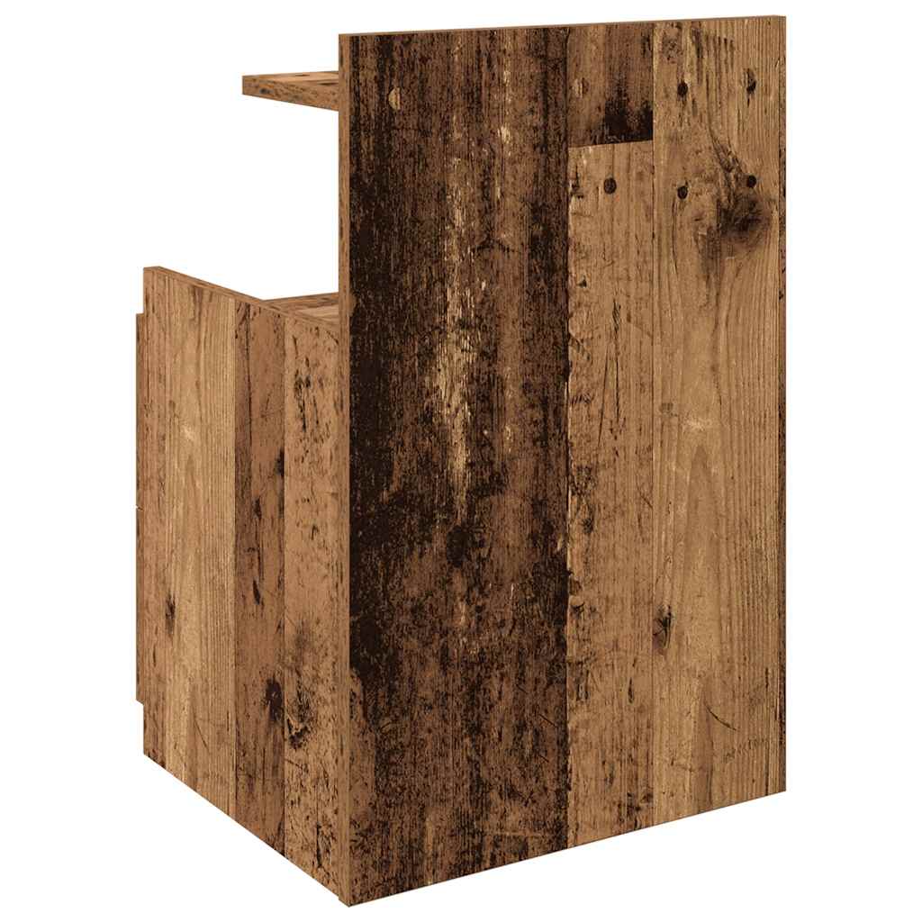 Bedside Cabinets 2 pcs with 2 Drawers Old Wood 40x36.5x62 cm
