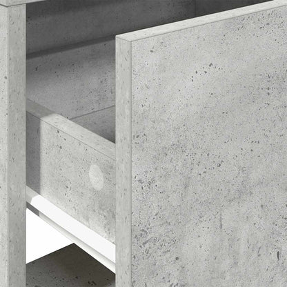 Bedside Cabinet with Drawer Concrete Grey 51x31x47 cm