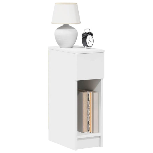 Bedside Cabinet with Drawer White 20x36x60 cm
