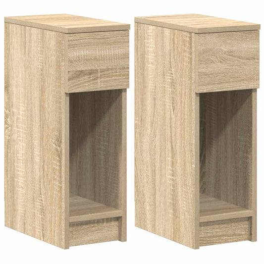 Bedside Cabinets with Drawer 2 pcs Sonoma Oak 20x36x60 cm