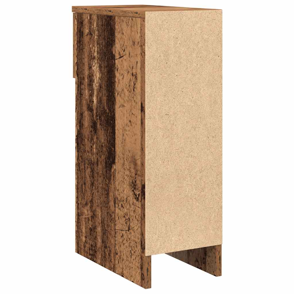 Bedside Cabinet with Drawer Old Wood 20x36x60 cm