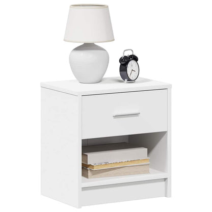 Bedside Cabinets 2 pcs with Drawer White 39x28x41 cm