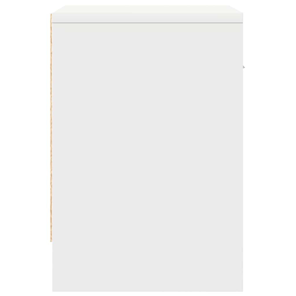Bedside Cabinets 2 pcs with Drawer White 39x28x41 cm
