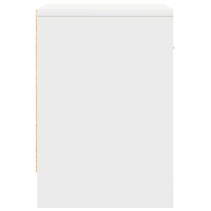 Bedside Cabinets 2 pcs with Drawer White 39x28x41 cm