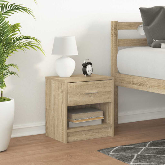 Bedside Cabinet with Drawer Sonoma Oak 39x28x41 cm