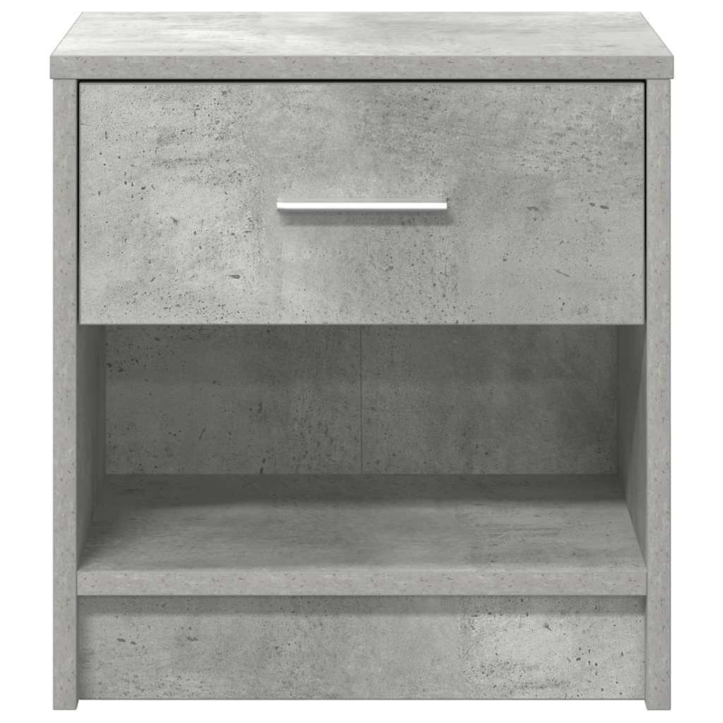 Bedside Cabinets 2 pcs with Drawer Concrete Grey 39x28x41 cm