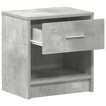 Bedside Cabinets 2 pcs with Drawer Concrete Grey 39x28x41 cm