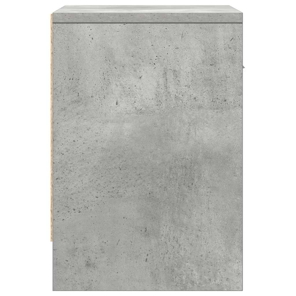 Bedside Cabinets 2 pcs with Drawer Concrete Grey 39x28x41 cm
