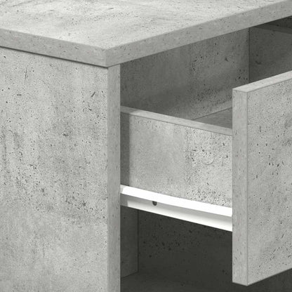 Bedside Cabinets 2 pcs with Drawer Concrete Grey 39x28x41 cm
