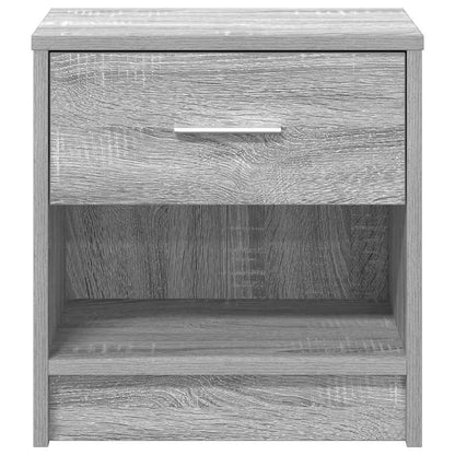 Bedside Cabinet with Drawer Grey Sonoma 39x28x41 cm