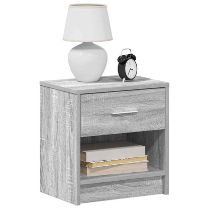 Bedside Cabinets 2 pcs with Drawer Grey Sonoma 39x28x41 cm