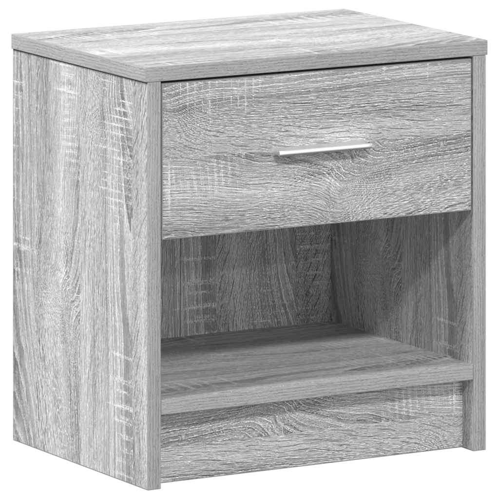 Bedside Cabinets 2 pcs with Drawer Grey Sonoma 39x28x41 cm