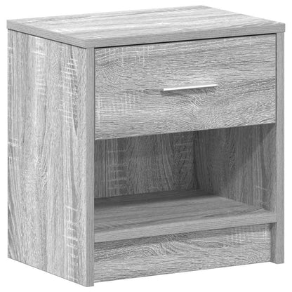 Bedside Cabinets 2 pcs with Drawer Grey Sonoma 39x28x41 cm