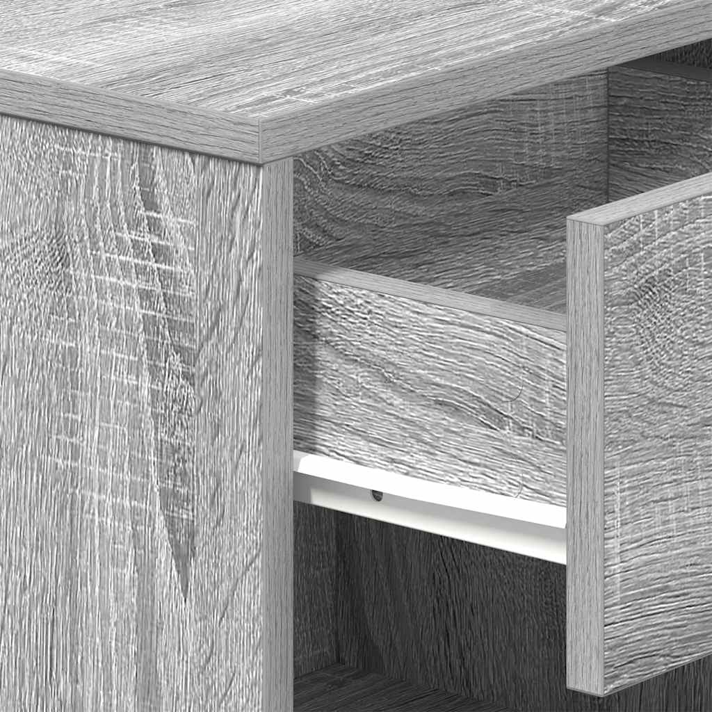 Bedside Cabinets 2 pcs with Drawer Grey Sonoma 39x28x41 cm