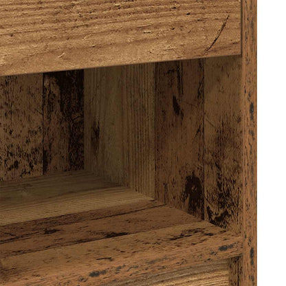 Bedside Cabinet with Drawer Old Wood 39x28x41 cm