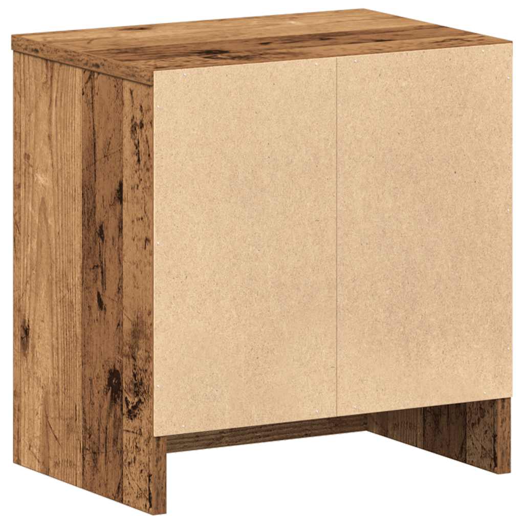 Bedside Cabinets 2 pcs with Drawer Old Wood 39x28x41 cm