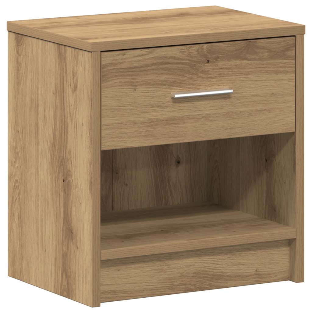 Bedside Cabinets 2 pcs with Drawer Artisan Oak 39x28x41 cm