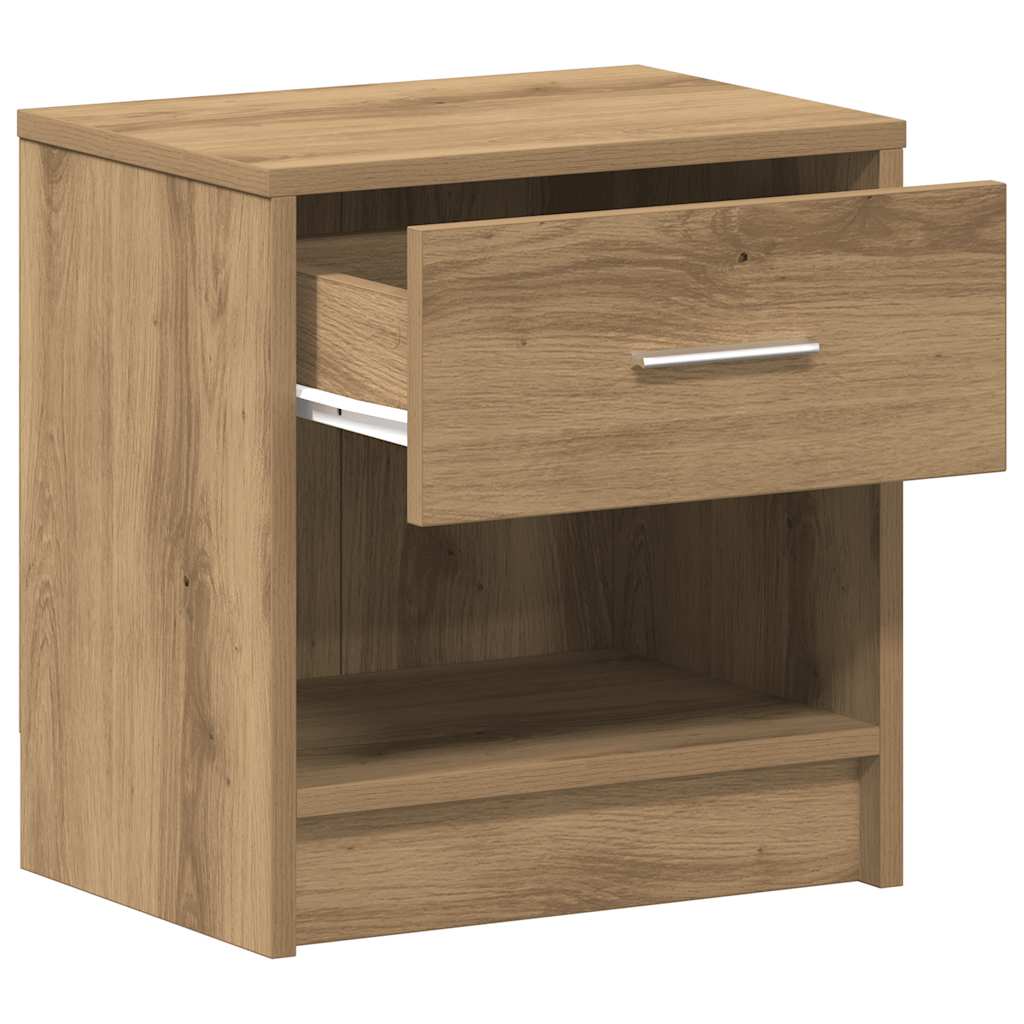 Bedside Cabinets 2 pcs with Drawer Artisan Oak 39x28x41 cm