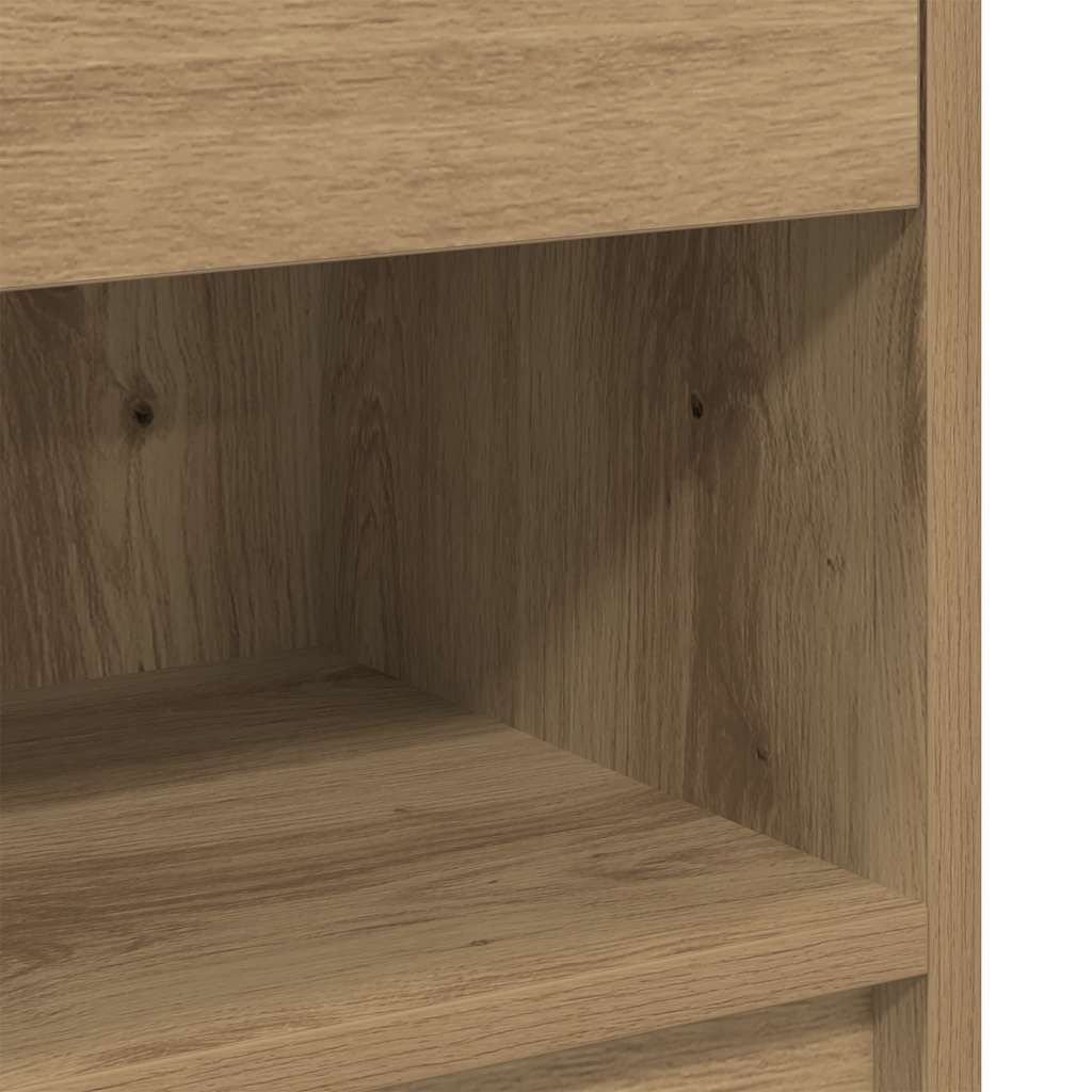 Bedside Cabinets 2 pcs with Drawer Artisan Oak 39x28x41 cm