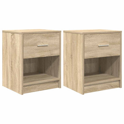Bedside Cabinets 2 pcs with Drawer Sonoma Oak 40x34x50 cm
