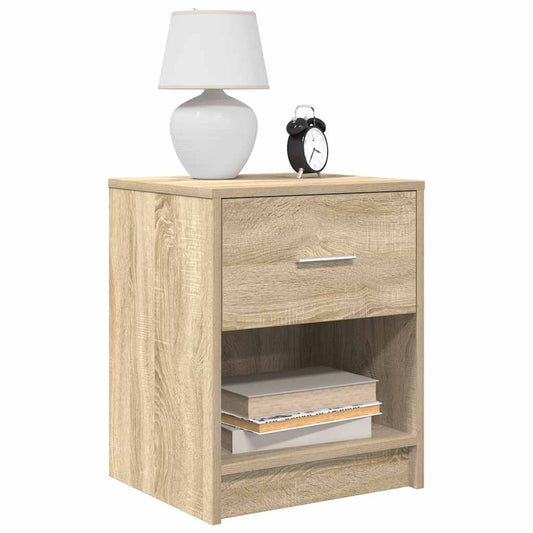 Bedside Cabinets 2 pcs with Drawer Sonoma Oak 40x34x50 cm