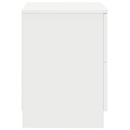 Bedside Cabinet with 2 Drawers White 40x36x50 cm