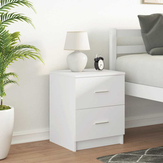 Bedside Cabinet | White | Engineered wood | Compact | Bedside Cabinet