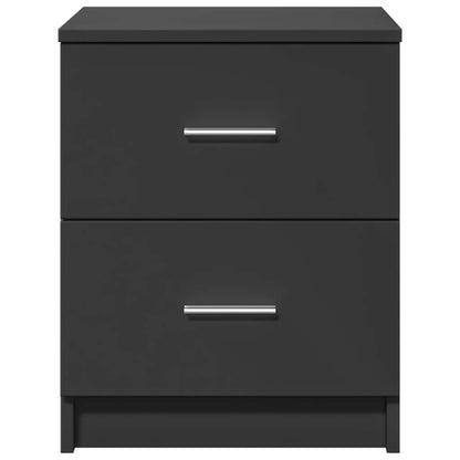 Bedside Cabinet with 2 Drawers Black 40x36x50 cm