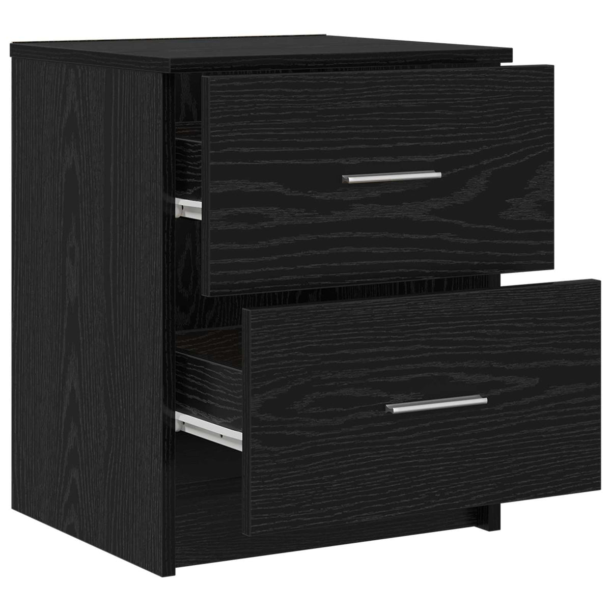 Bedside Cabinets 2 pcs with 2 Drawers Black 40x36x50 cm