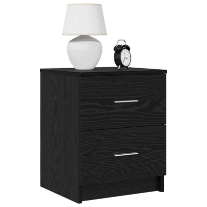 Bedside Cabinets 2 pcs with 2 Drawers Black 40x36x50 cm