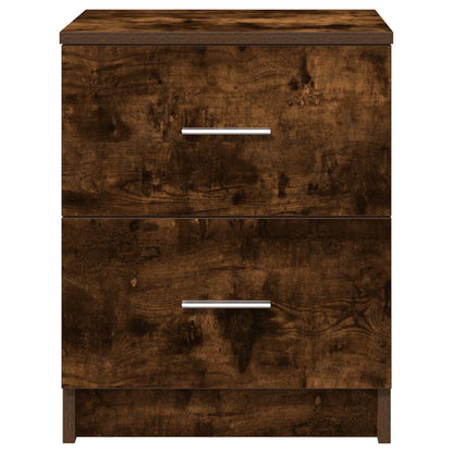 Bedside Cabinets 2 pcs with 2 Drawers Smoked Oak 40x36x50 cm