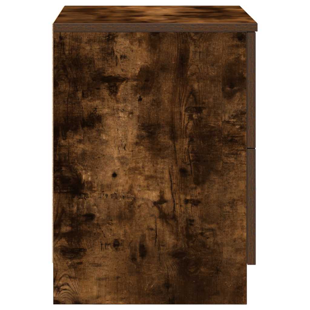 Bedside Cabinets 2 pcs with 2 Drawers Smoked Oak 40x36x50 cm