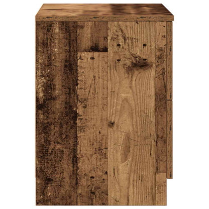 Bedside Cabinet with 2 Drawers Old Wood 40x36x50 cm