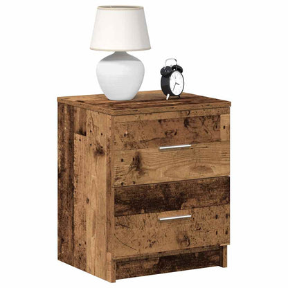 Bedside Cabinets 2 pcs with 2 Drawers Old Wood 40x36x50 cm