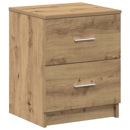 Bedside Cabinet with 2 Drawers Artisan Oak 40x36x50 cm