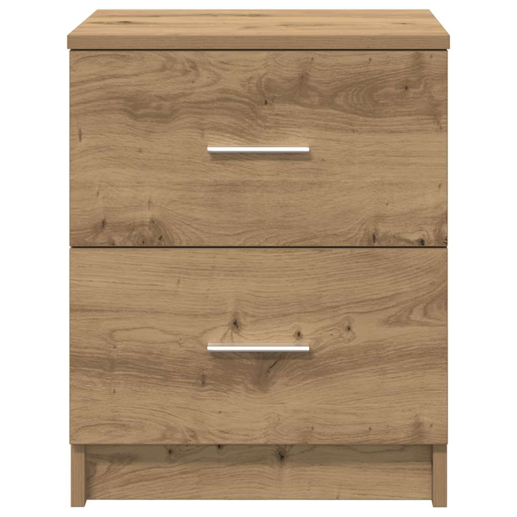 Bedside Cabinet with 2 Drawers Artisan Oak 40x36x50 cm
