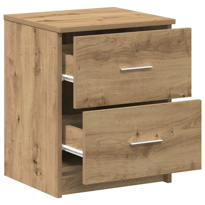 Bedside Cabinet with 2 Drawers Artisan Oak 40x36x50 cm