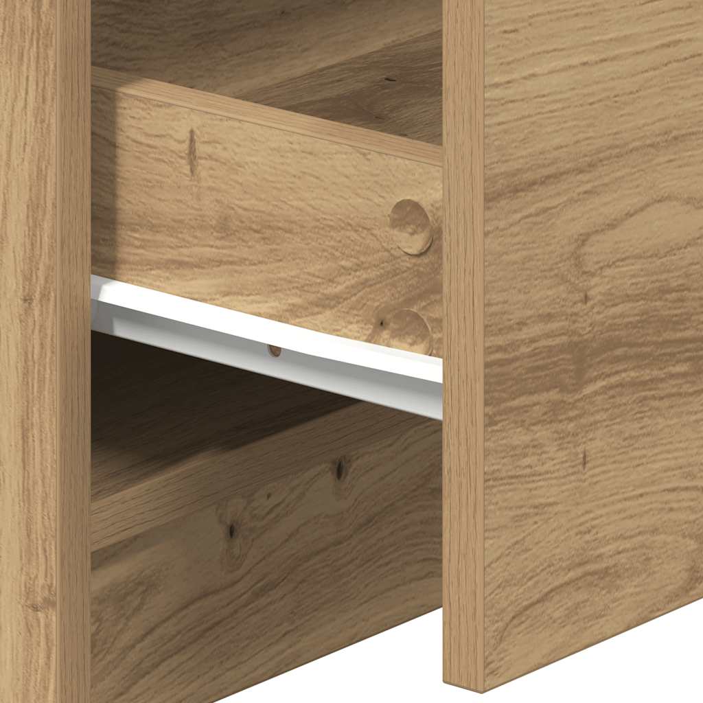 Bedside Cabinet with 2 Drawers Artisan Oak 40x36x50 cm