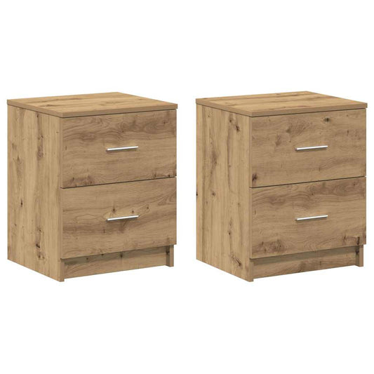 Bedside Cabinet | Set of 2 | Artisan oak | Engineered wood | Standard