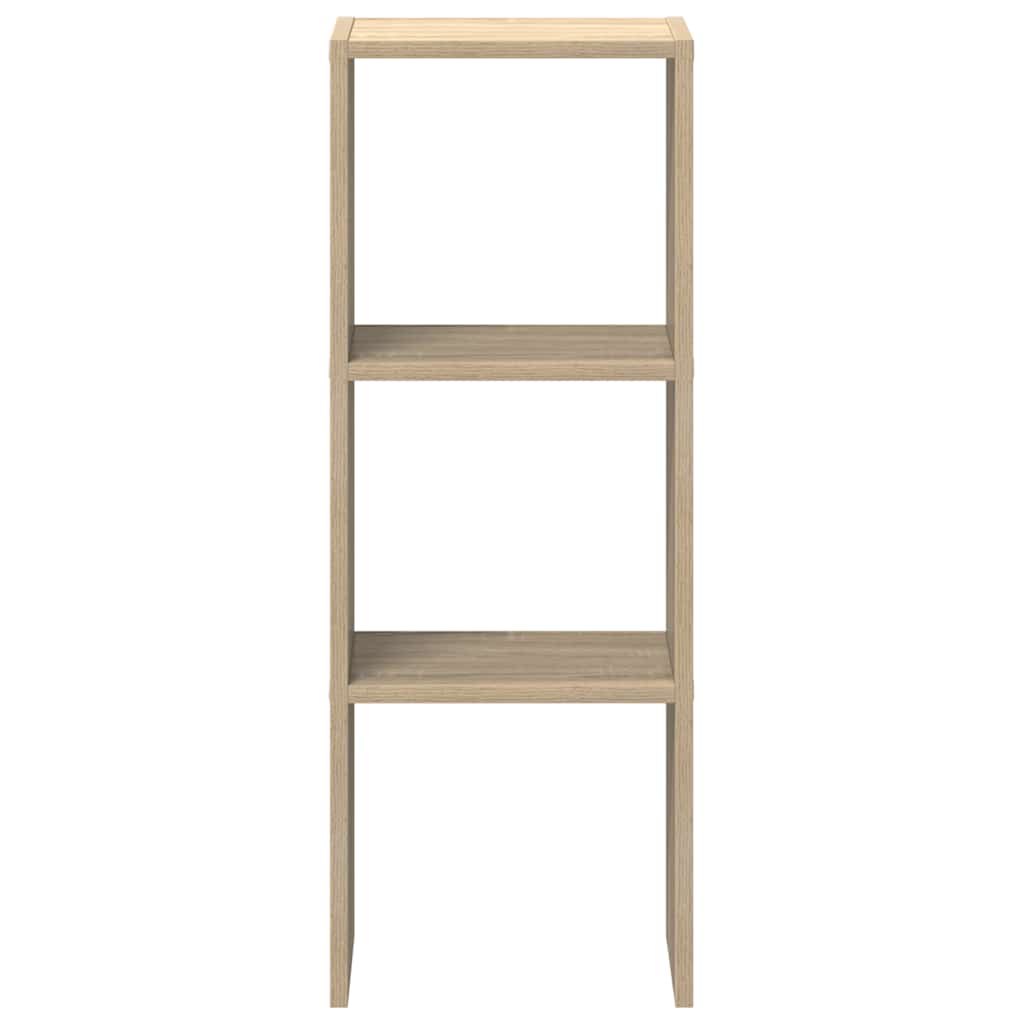 Bookcase Stackable Sonoma Oak 30x30x80 cm Engineered Wood