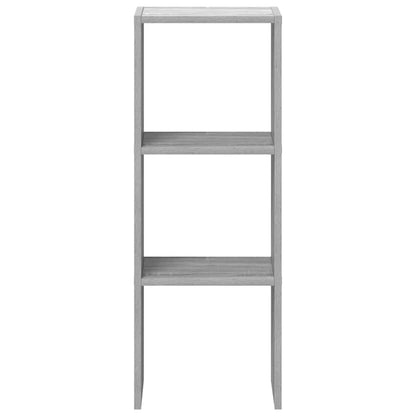 Bookcase Stackable Grey Sonoma 30x30x80 cm Engineered Wood
