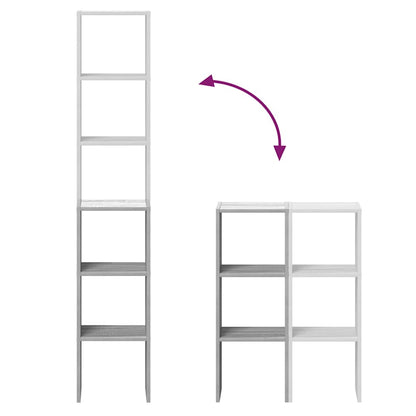 Bookcases 2 pcs Stackable Grey Sonoma 30x30x80 cm Engineered Wood