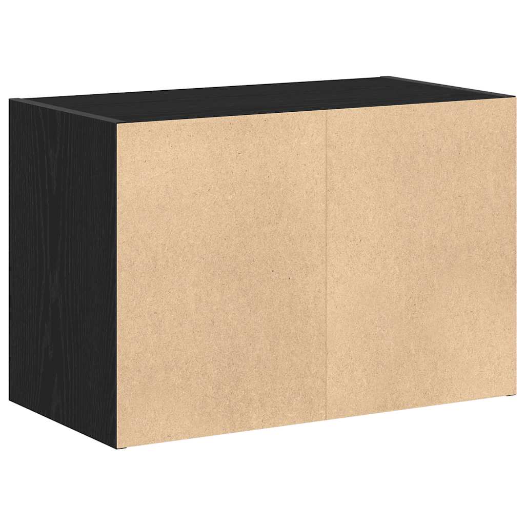 Cabinet with 2 Drawers Black Oak 60x31x40 cm Engineered Wood