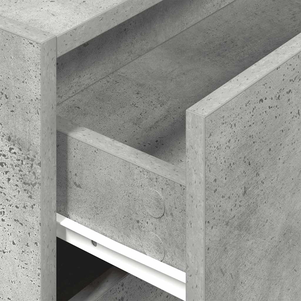 Cabinet with 2 Drawers Concrete Grey 60x31x40 cm Engineered Wood