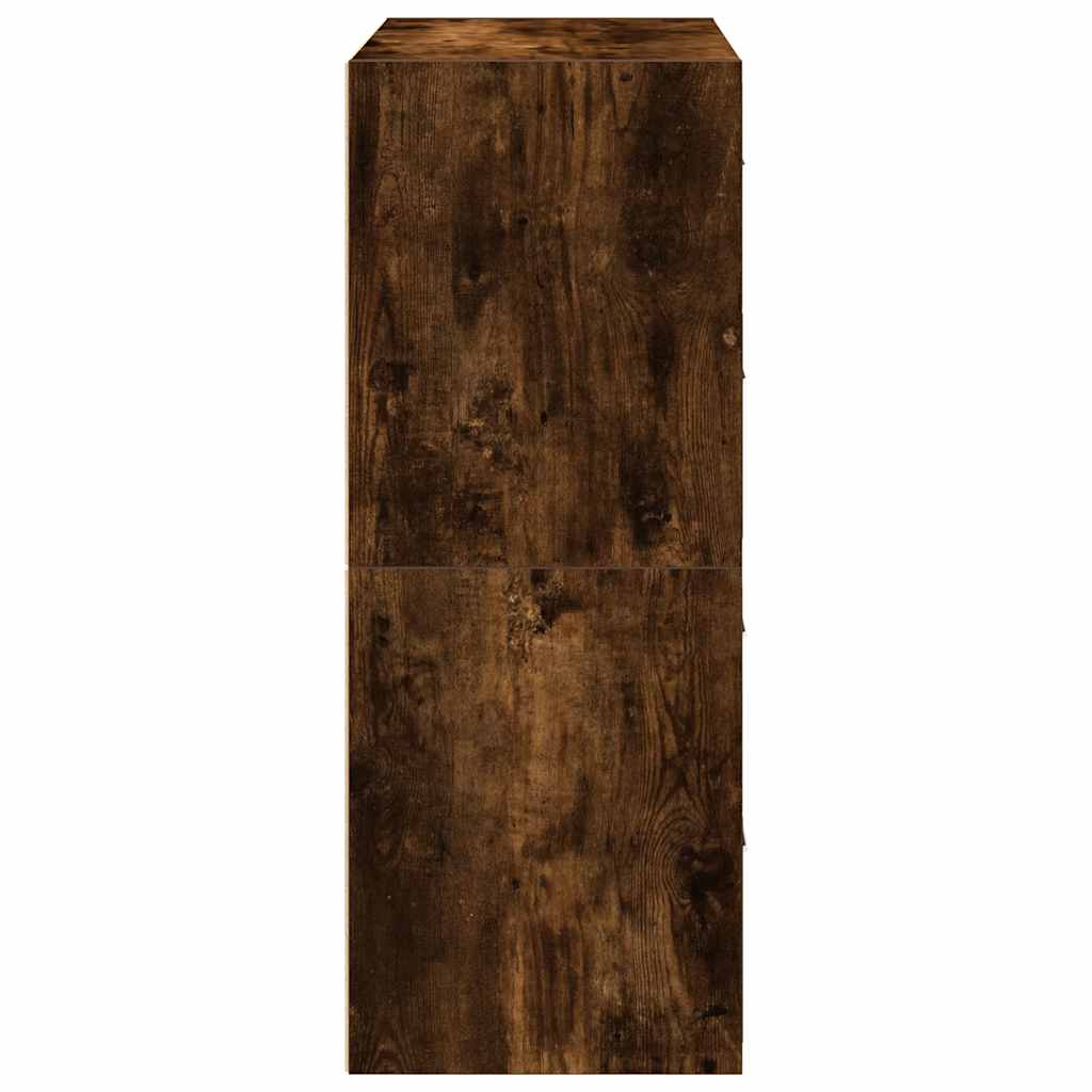 Cabinets with 2 Drawers 2 pcs Smoked Oak 60x31x40 cm Engineered Wood