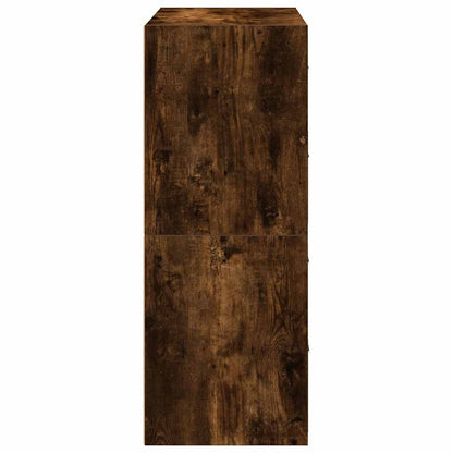 Cabinets with 2 Drawers 2 pcs Smoked Oak 60x31x40 cm Engineered Wood