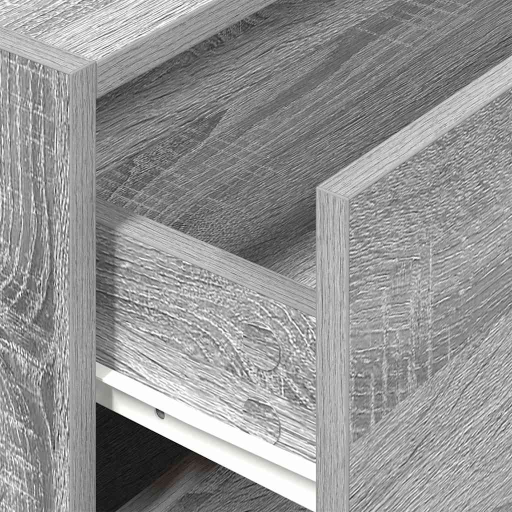 Cabinet with 2 Drawers Grey Sonoma 60x31x40 cm Engineered Wood