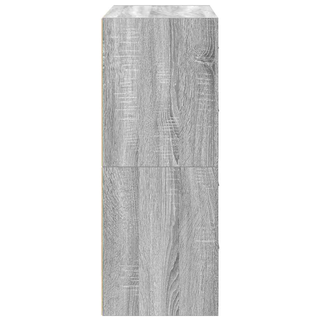 Cabinets with 2 Drawers 2 pcs Grey Sonoma 60x31x40 cm Engineered Wood